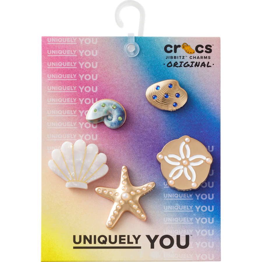 Crocs | Gold Seashell 5 Pack Jibbitz™ charms