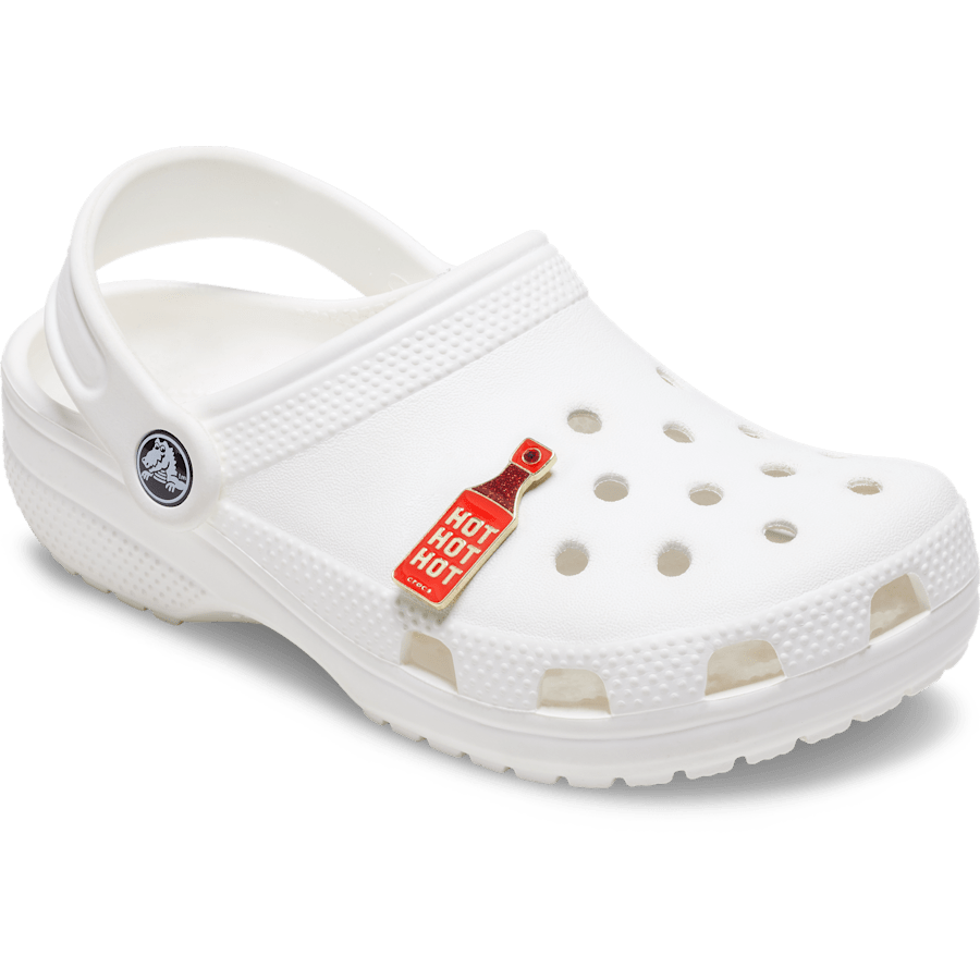 Crocs on sale | Gold Hot Hot Hot Sauce Jibbitz™ charms