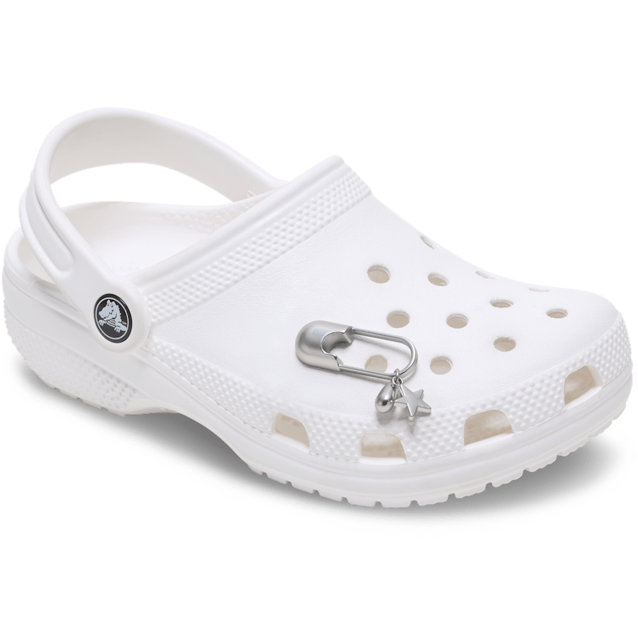 Crocs sale | Silver Meta Safety Pin Jibbitz™ charms