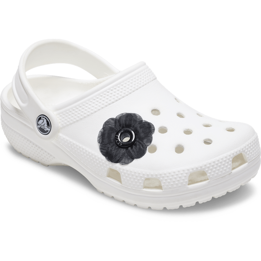 Crocs Discount | Black Chiffon Grommet Jibbitz™ charms