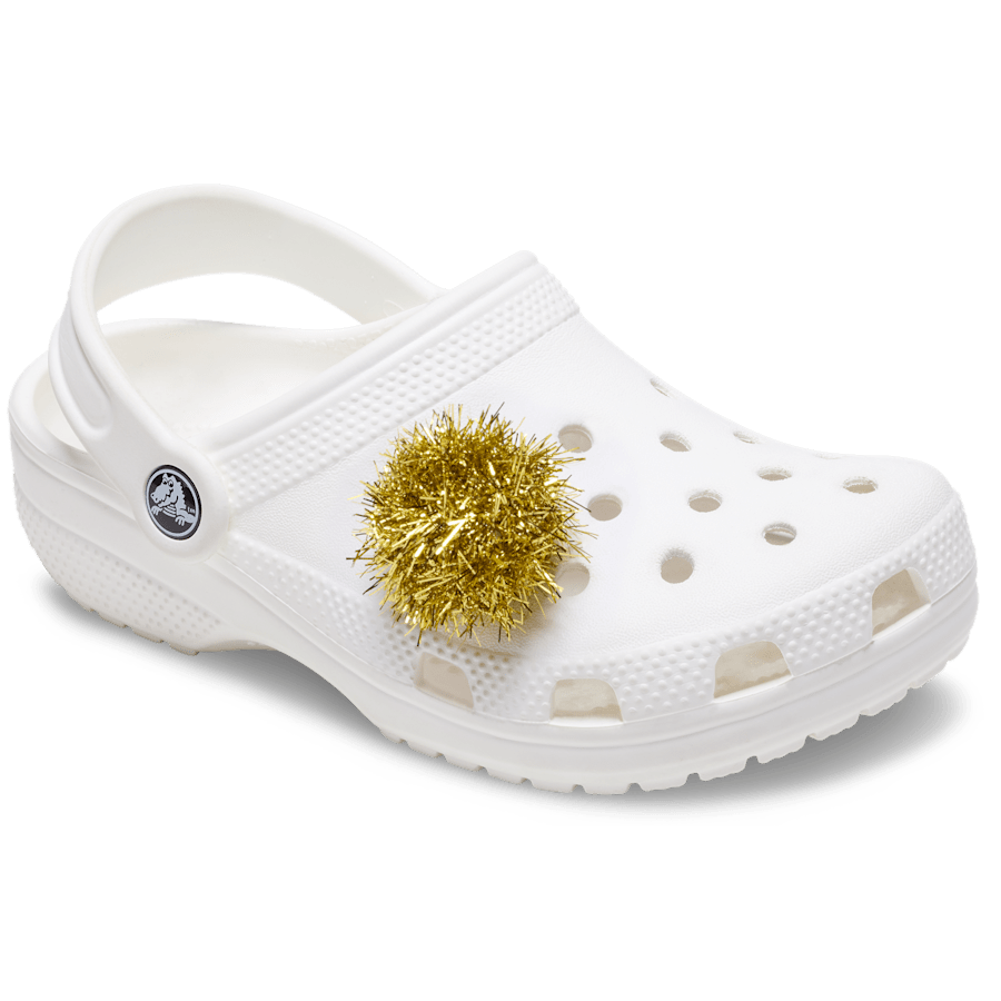 Crocs online | Gold Tinsel Pom Jibbitz™ charms