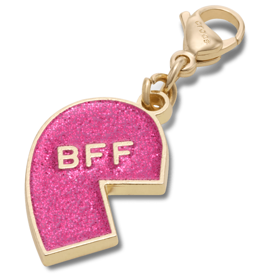 Crocs online | Pink Glitter BFF Charm Left Jibbitz Shoe Charm
