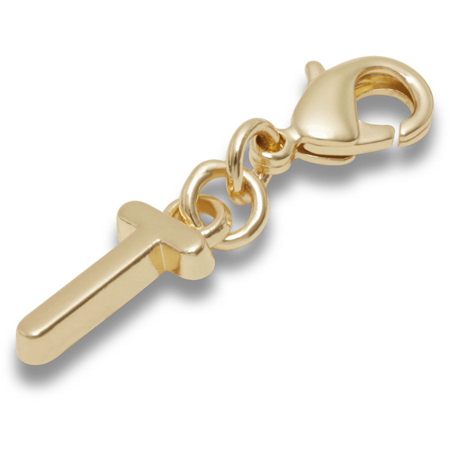 Crocs outlet | Gold Letter T Charm Jibbitz™ charms