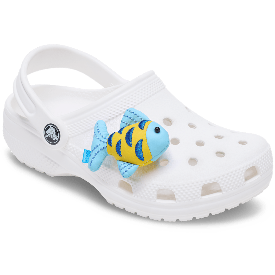 Crocs us | Blue and Gold Sparkle Fish Jibbitz™ charms
