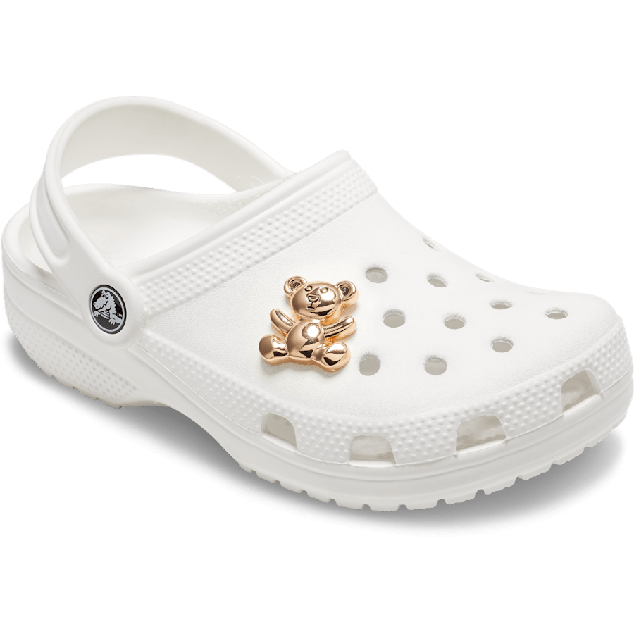 Crocs outlet | Gold Teddy Bear Jibbitz Shoe Charm