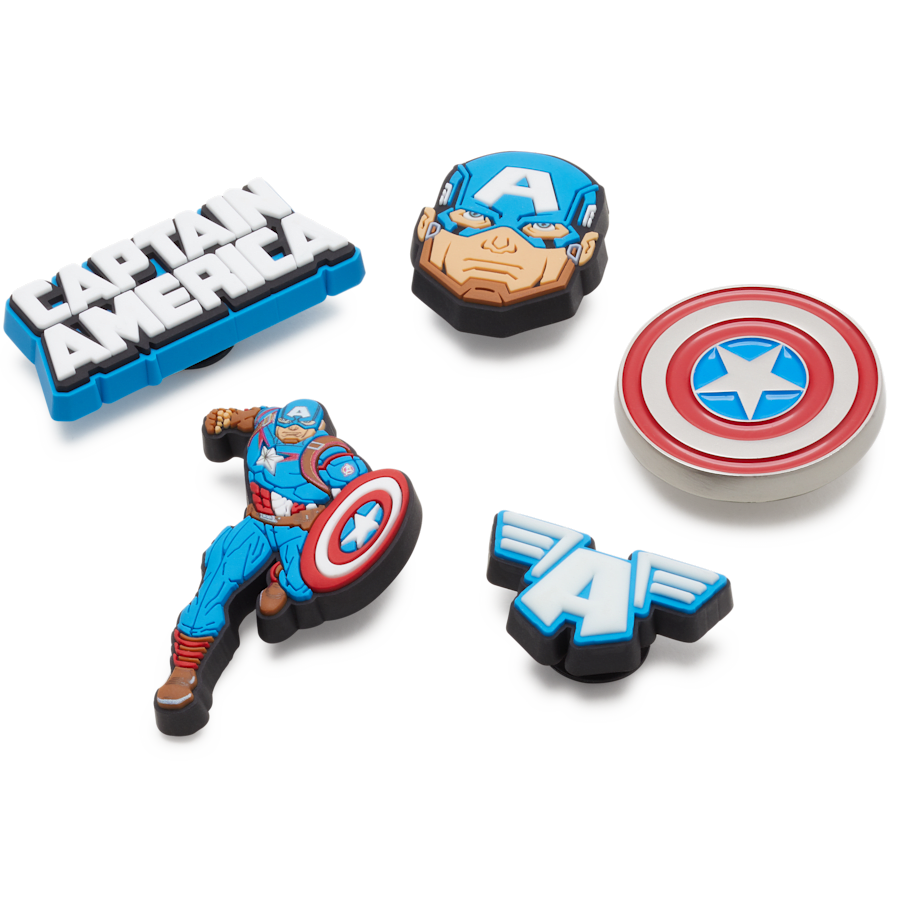 Crocs on sale | Captain America 5 Pack Jibbitz™ charms