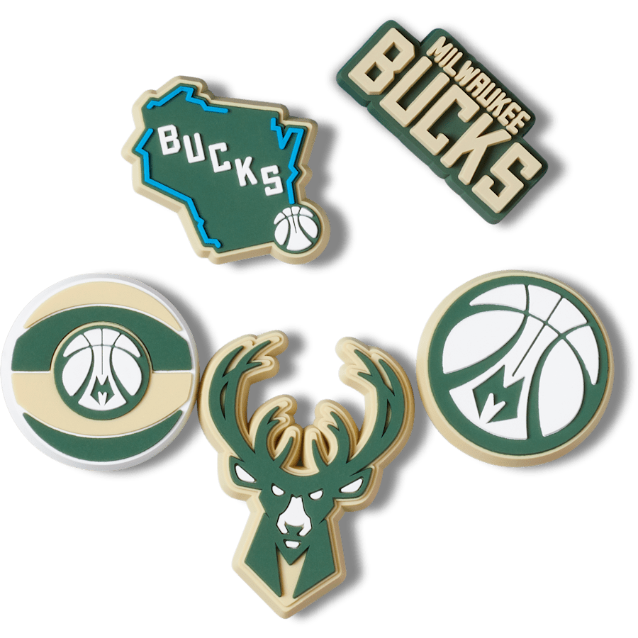 Crocs Discount | NBA Milwaukee Bucks 5 Pack Jibbitz™ charms