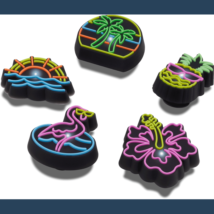 Crocs Discount | Lights Up Neon 5 Pack Jibbitz™ charms