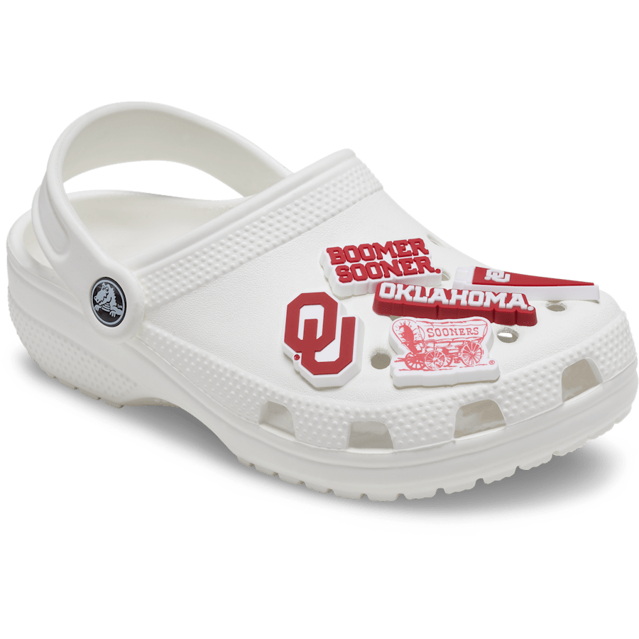 Crocs on sale | Univ of Oklahoma 5 Pack Jibbitz™ charms