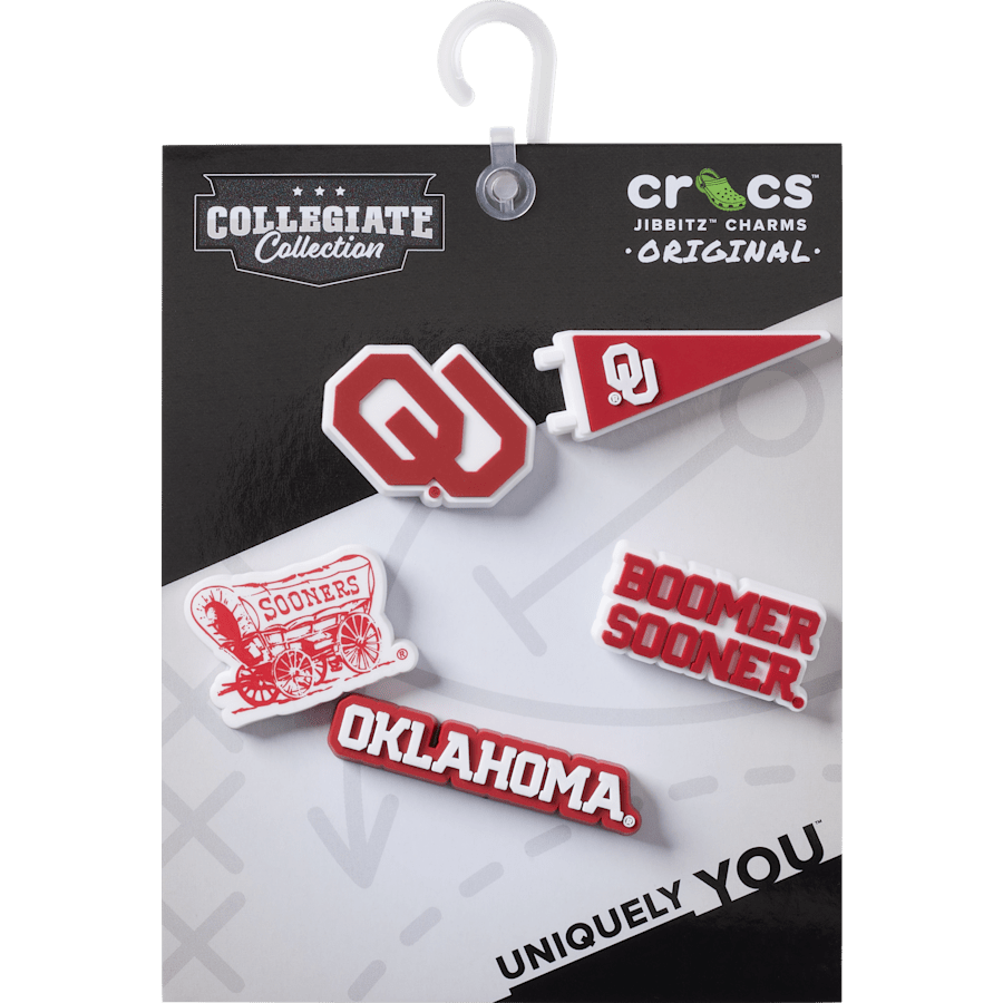 Crocs on sale | Univ of Oklahoma 5 Pack Jibbitz™ charms