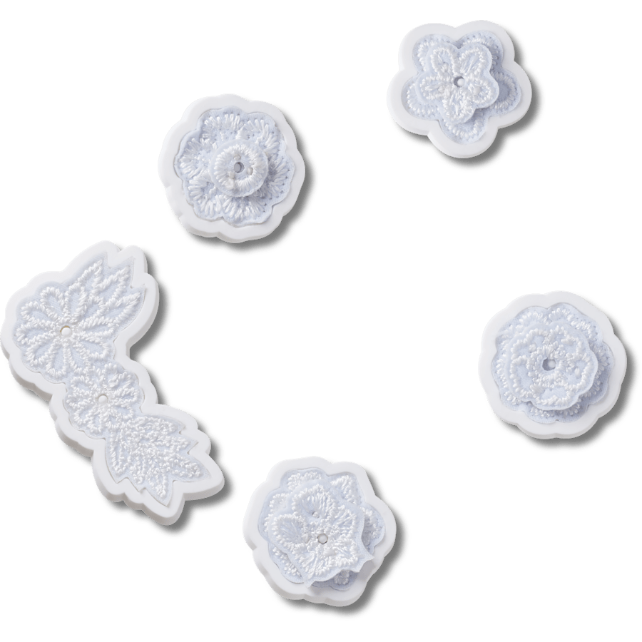 Crocs | White Elegant Floral 5 Pack Jibbitz™ charms