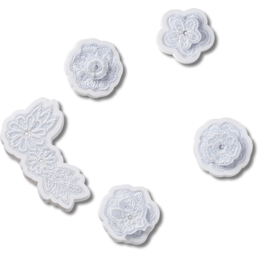 Crocs | White Elegant Floral 5 Pack Jibbitz™ charms