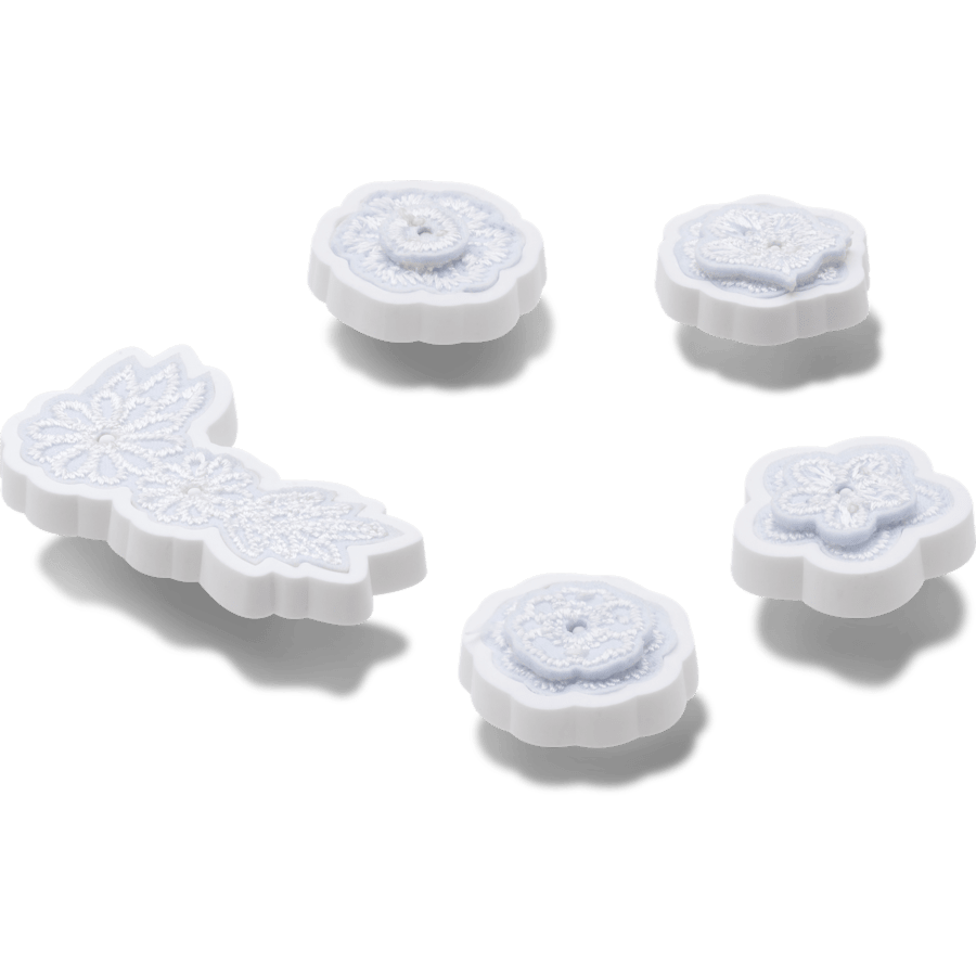 Crocs | White Elegant Floral 5 Pack Jibbitz™ charms