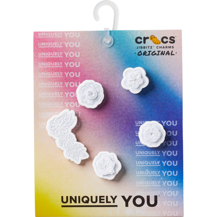 Crocs | White Elegant Floral 5 Pack Jibbitz™ charms