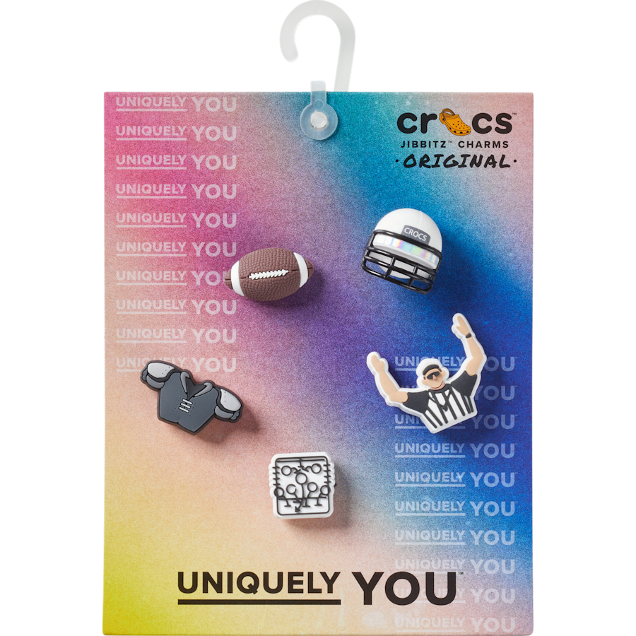 Crocs outlet | Football Team 5 Pack Jibbitz™ charms