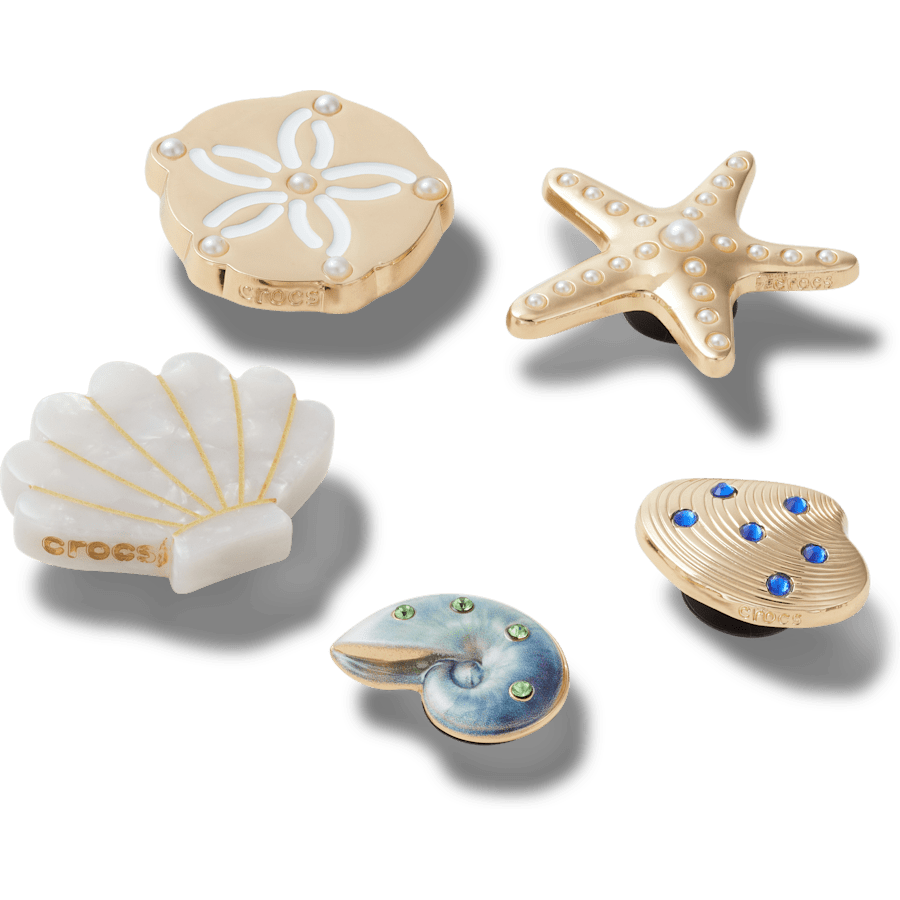 Crocs | Gold Seashell 5 Pack Jibbitz™ charms
