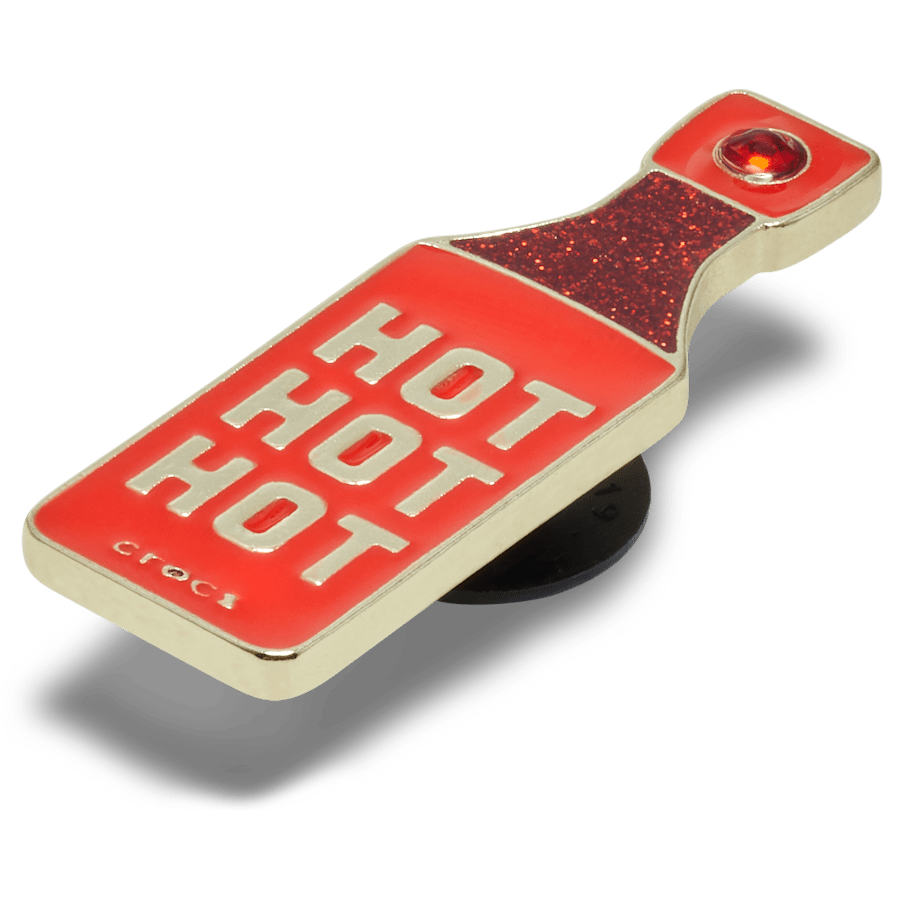 Crocs on sale | Gold Hot Hot Hot Sauce Jibbitz™ charms
