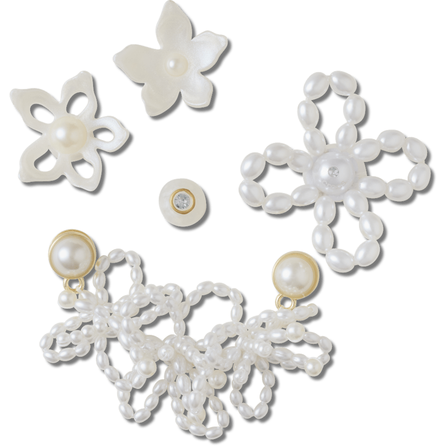 Crocs | White Pearl Beaded 5 Pack Jibbitz™ charms