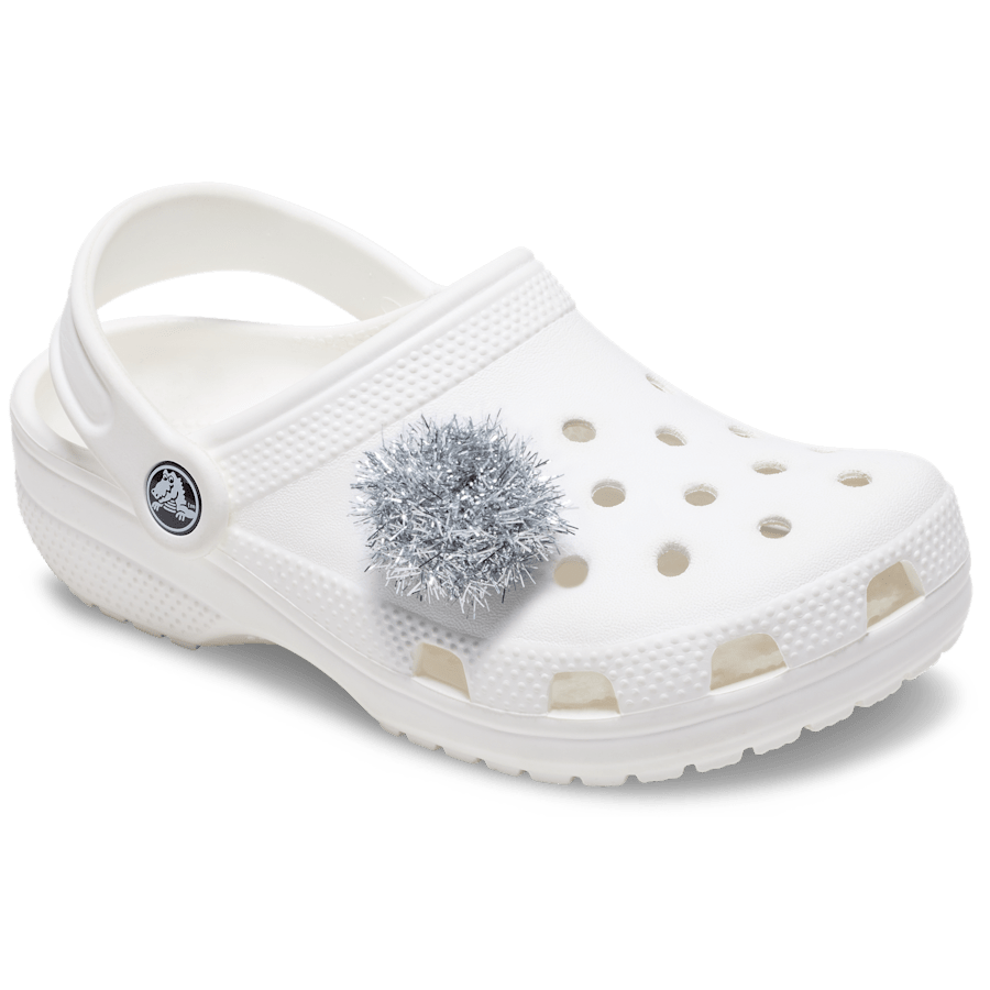 Crocs sale | Silver Tinsel Pom Jibbitz™ charms
