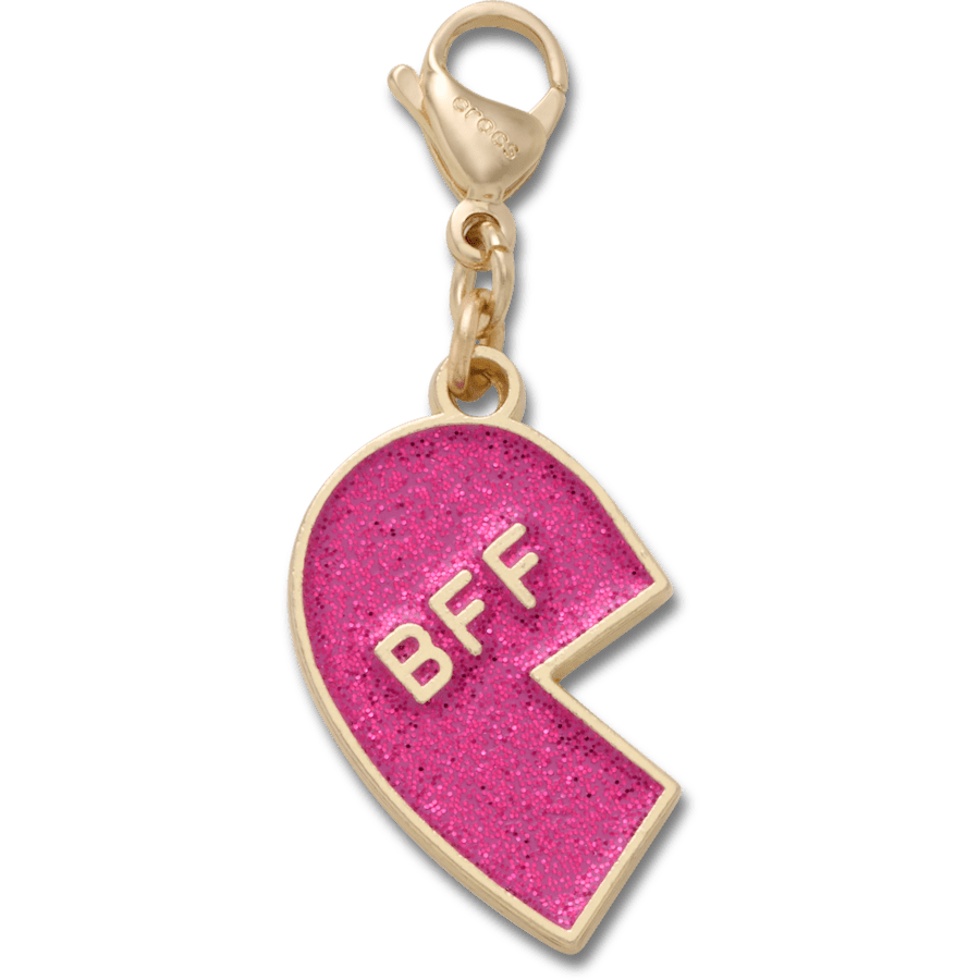 Crocs online | Pink Glitter BFF Charm Left Jibbitz Shoe Charm