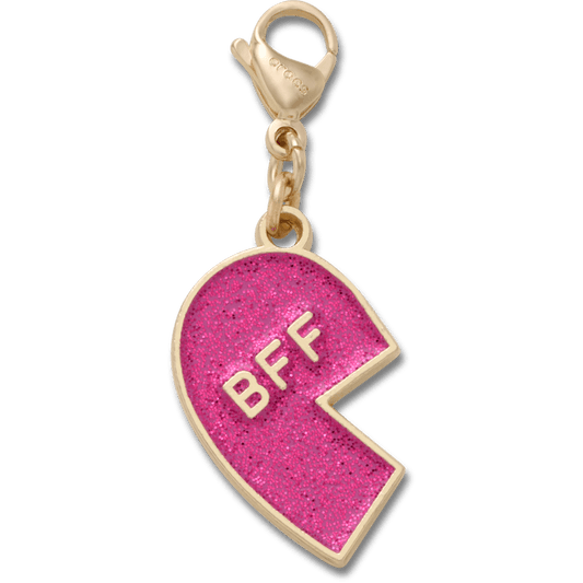 Crocs online | Pink Glitter BFF Charm Left Jibbitz Shoe Charm