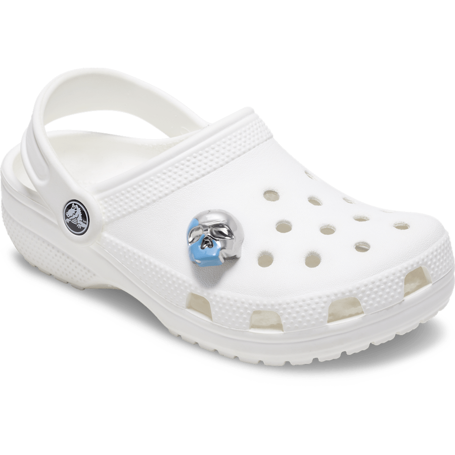Crocs us | Silver and Blue Enamel Skull Jibbitz™ charms