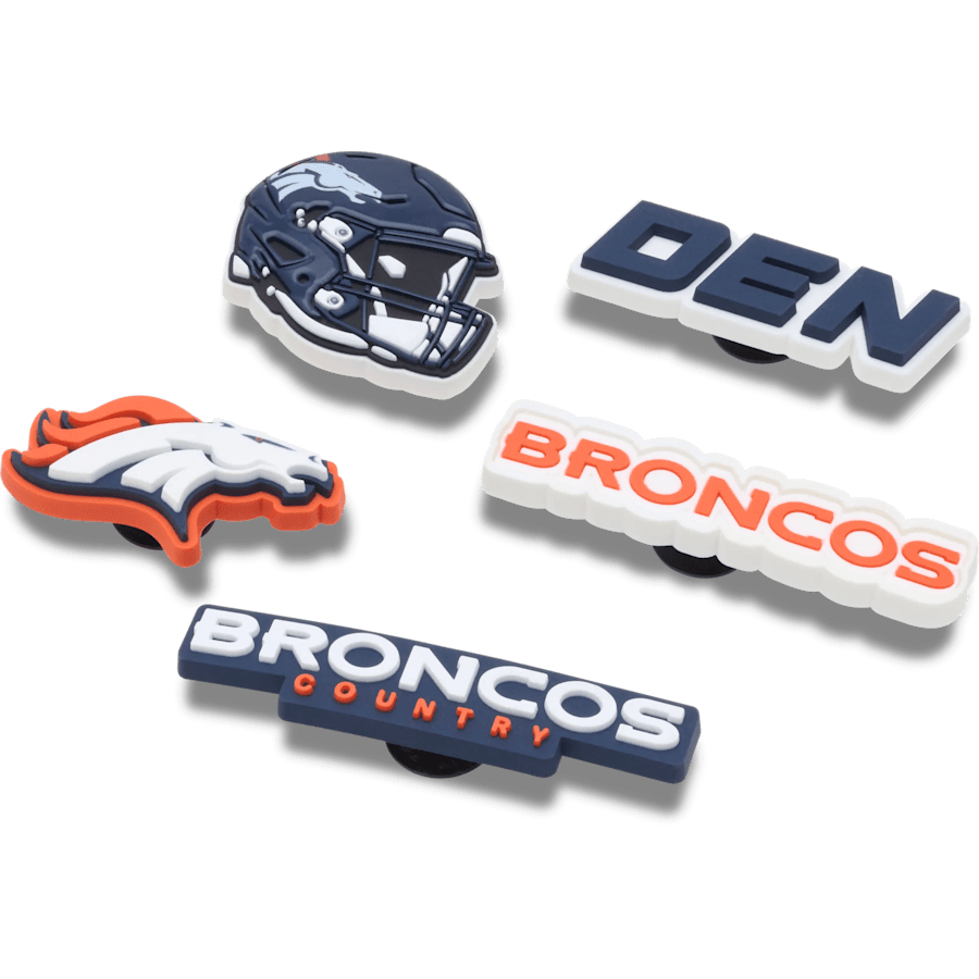 Crocs us | NFL Denver Broncos 5 Pack Jibbitz Shoe Charm