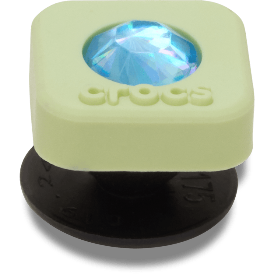 Crocs | Green PVC Square SMT Gem Jibbitz™ charms