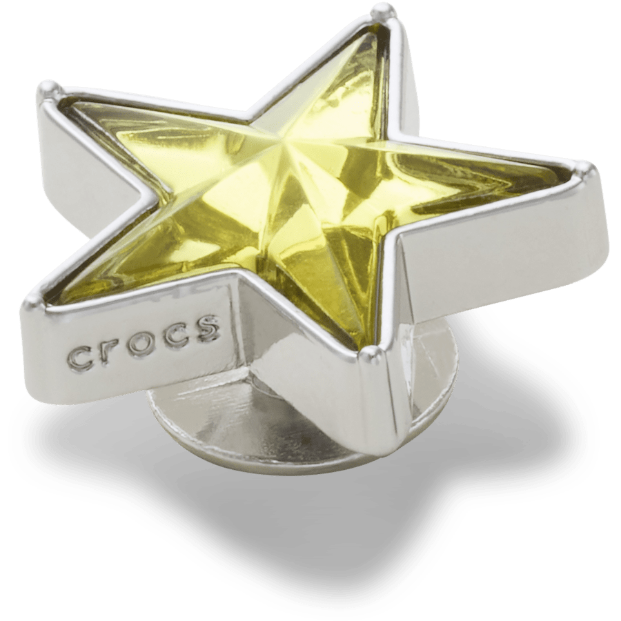 Crocs Discount | Silver and Green SMT Gem Star Jibbitz™ charms