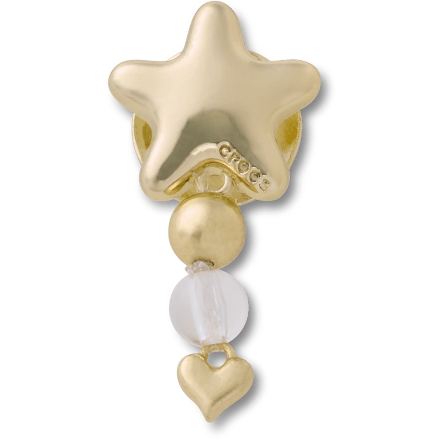 Crocs outlet | Gold Star with Heart Dangle Jibbitz™ charms