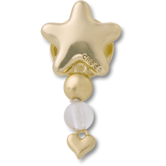 Crocs outlet | Gold Star with Heart Dangle Jibbitz™ charms