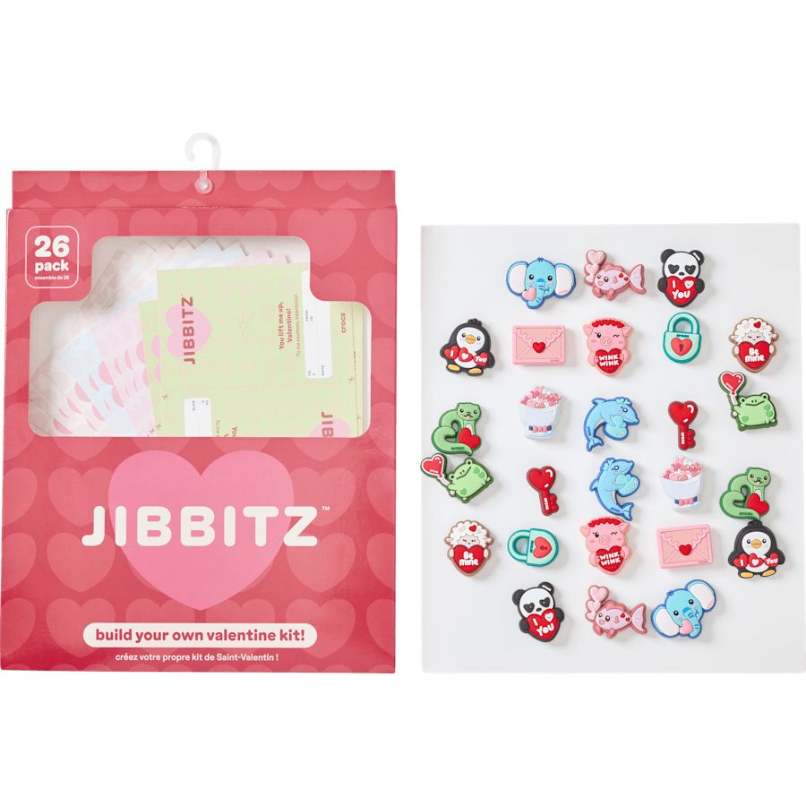 Crocs on sale | Valentines Day Card 26 Pack Jibbitz™ charms