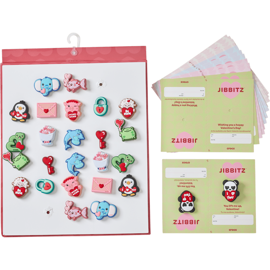 Crocs on sale | Valentines Day Card 26 Pack Jibbitz™ charms