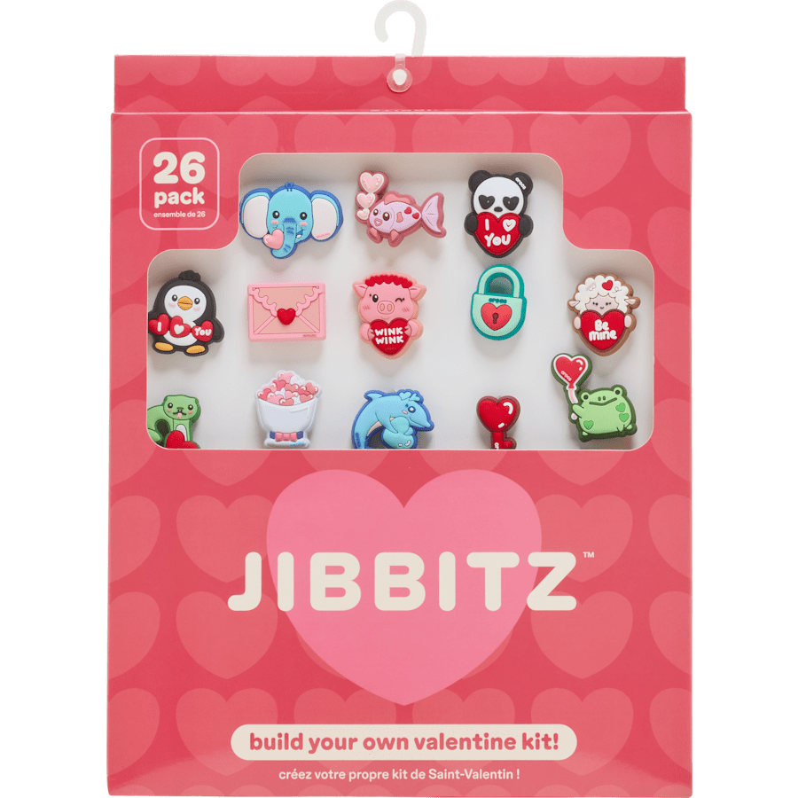Crocs on sale | Valentines Day Card 26 Pack Jibbitz™ charms