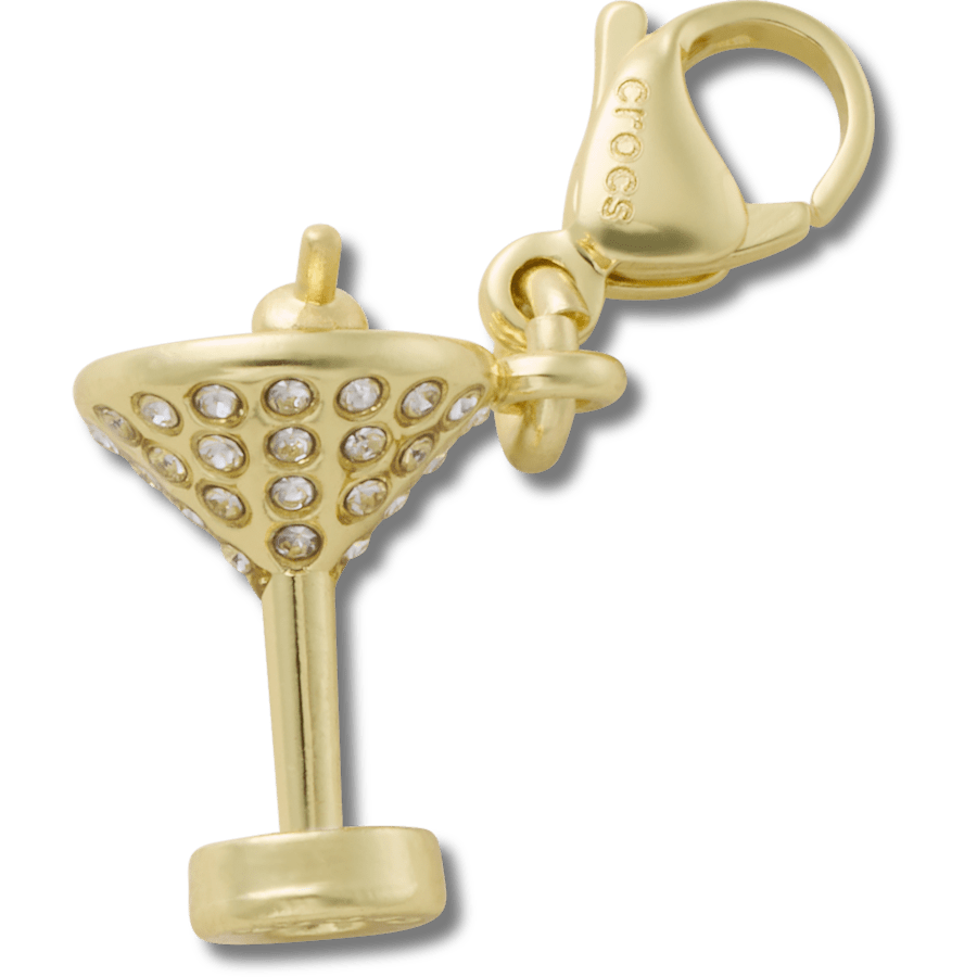 Crocs online | Gold Martini Charm Jibbitz charm