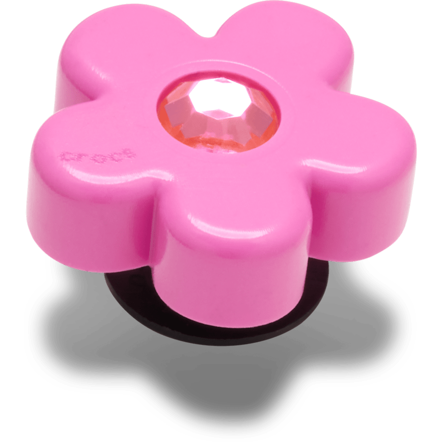 Crocs us | Bright Pink Flower With Gem Jibbitz™ charms