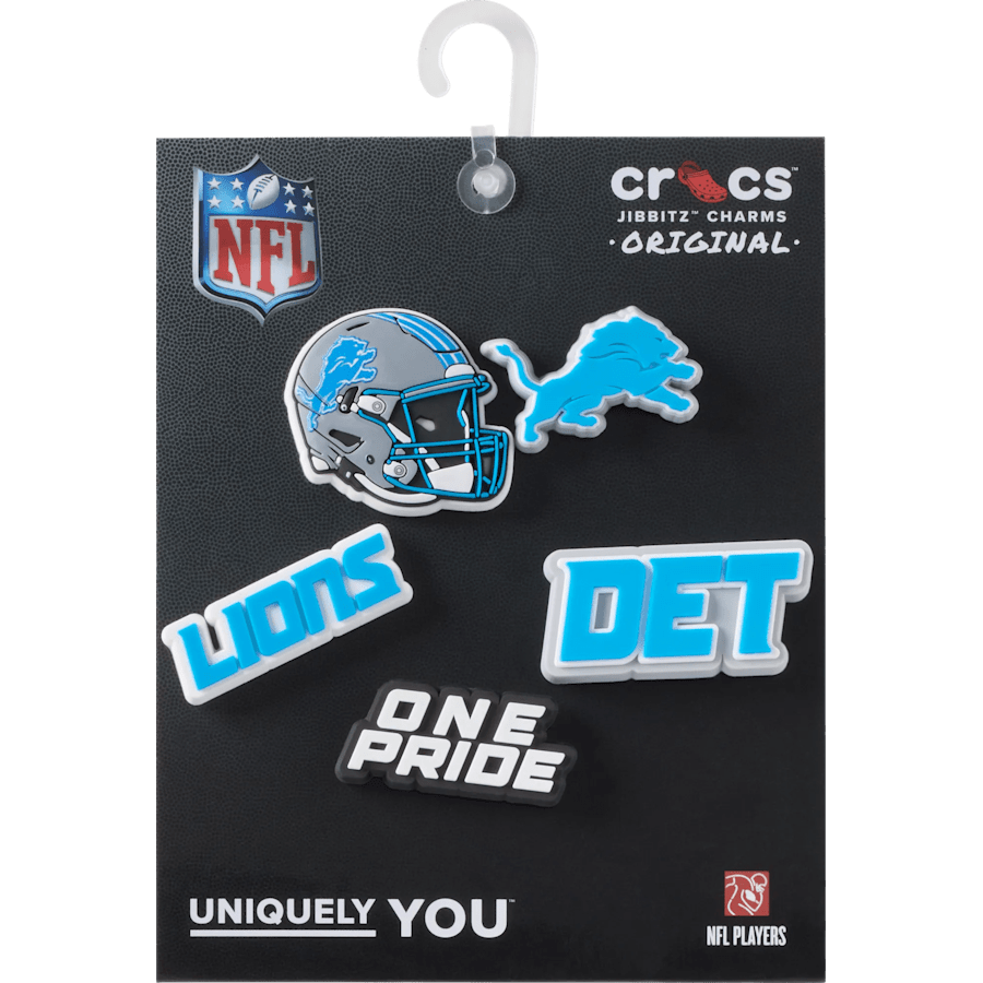 Crocs us | NFL Detroit Lions 5 Pack Jibbitz Shoe Charm