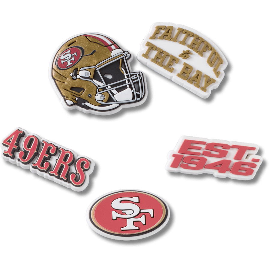 Crocs on sale | NFL San Francisco 49ers 5 Pack Jibbitz Shoe Charm