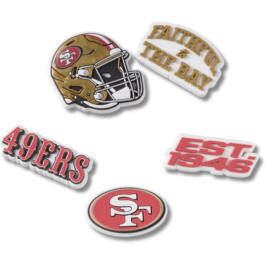 Crocs on sale | NFL San Francisco 49ers 5 Pack Jibbitz Shoe Charm