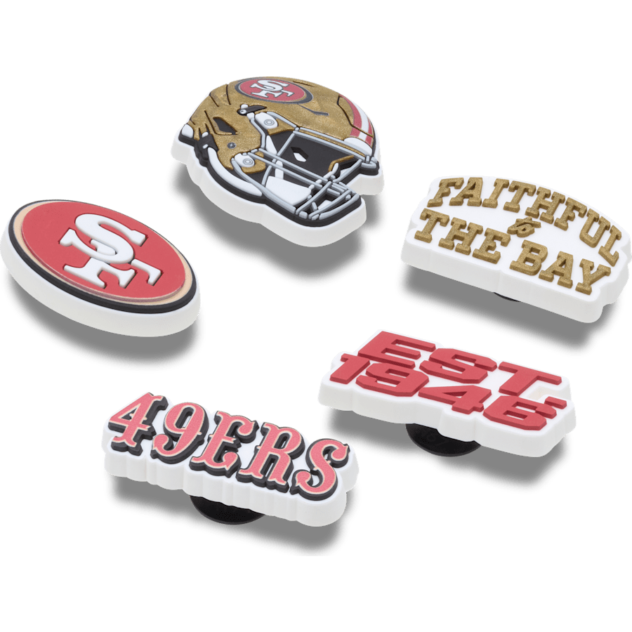 Crocs on sale | NFL San Francisco 49ers 5 Pack Jibbitz Shoe Charm