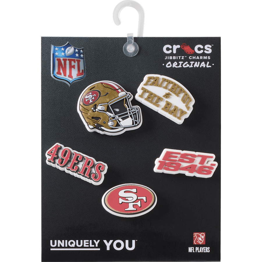 Crocs on sale | NFL San Francisco 49ers 5 Pack Jibbitz Shoe Charm