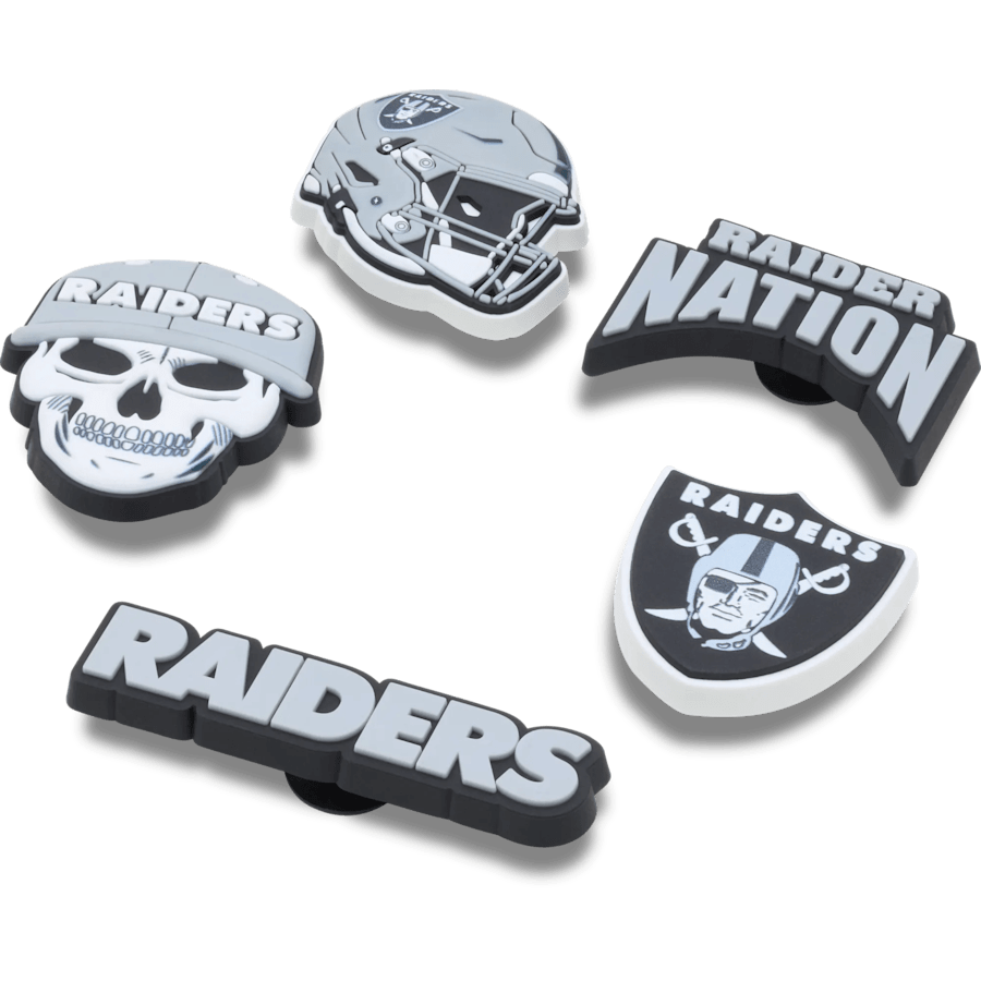Crocs online | NFL Las Vegas Raiders 5 Pack Jibbitz Shoe Charm