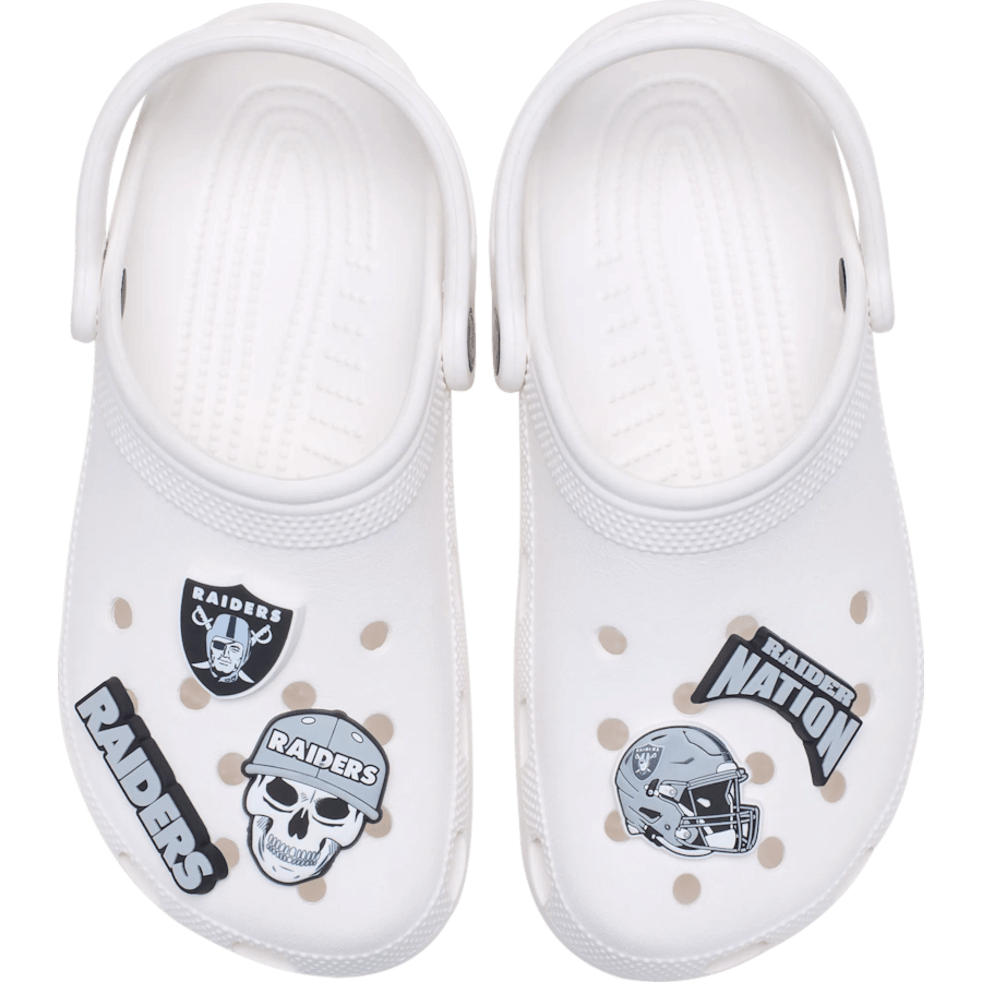 Crocs online | NFL Las Vegas Raiders 5 Pack Jibbitz Shoe Charm
