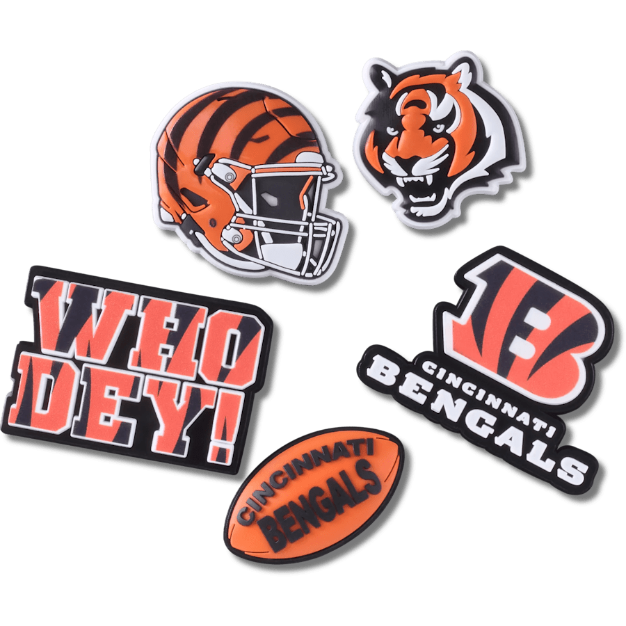 Crocs outlet | NFL Cincinnati Bengals 5 Pack Jibbitz Shoe Charm