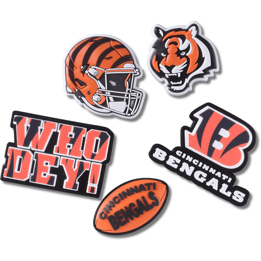 Crocs outlet | NFL Cincinnati Bengals 5 Pack Jibbitz Shoe Charm