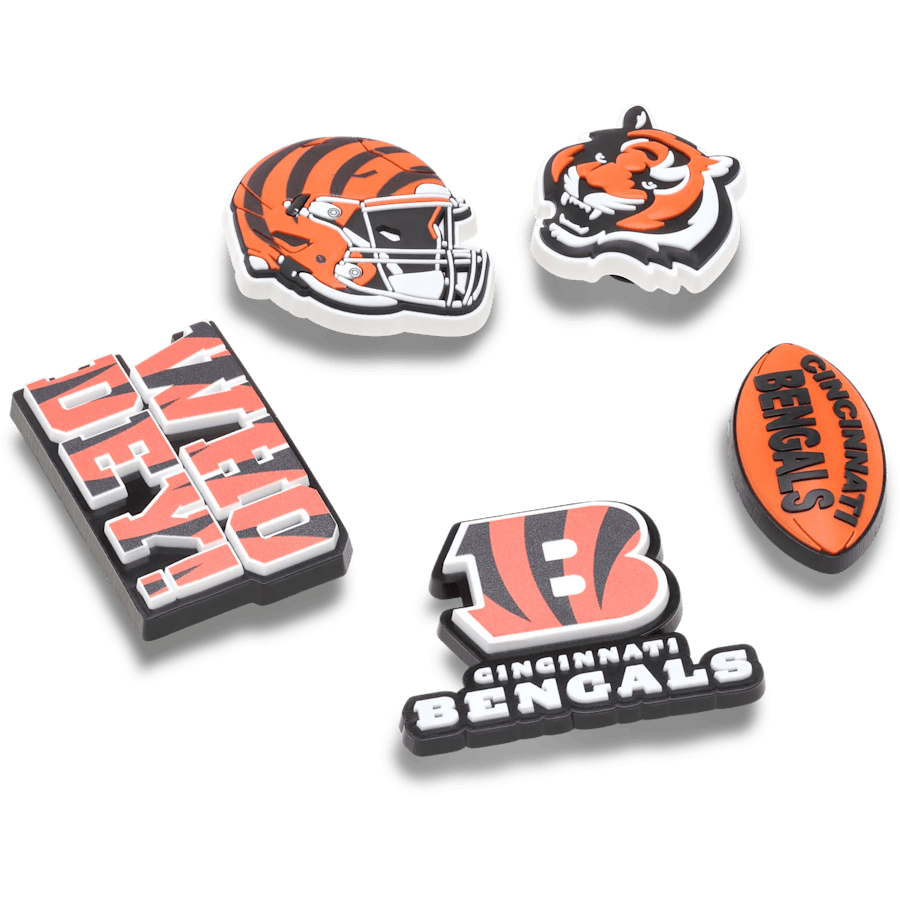Crocs outlet | NFL Cincinnati Bengals 5 Pack Jibbitz Shoe Charm