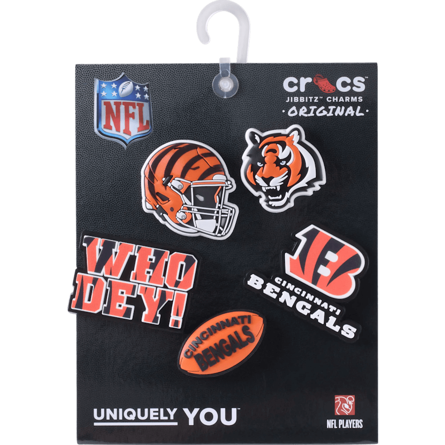 Crocs outlet | NFL Cincinnati Bengals 5 Pack Jibbitz Shoe Charm