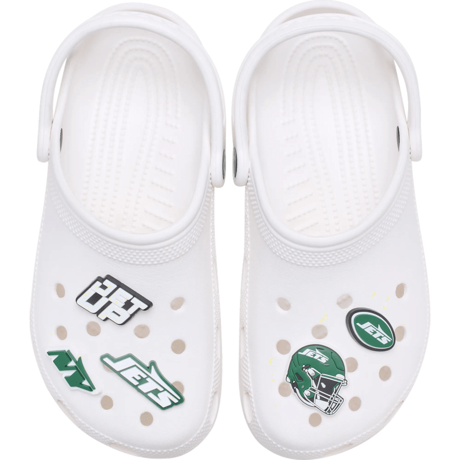 Crocs sale | NFL New York Jets 5 Pack Jibbitz Shoe Charm