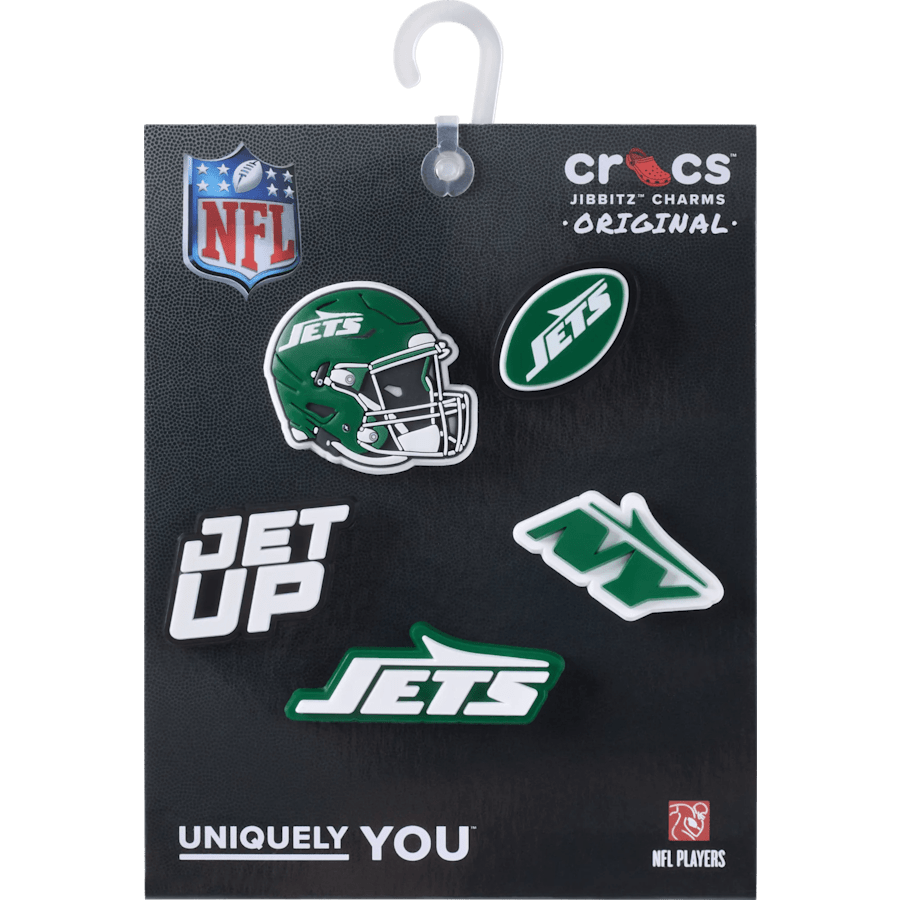 Crocs sale | NFL New York Jets 5 Pack Jibbitz Shoe Charm