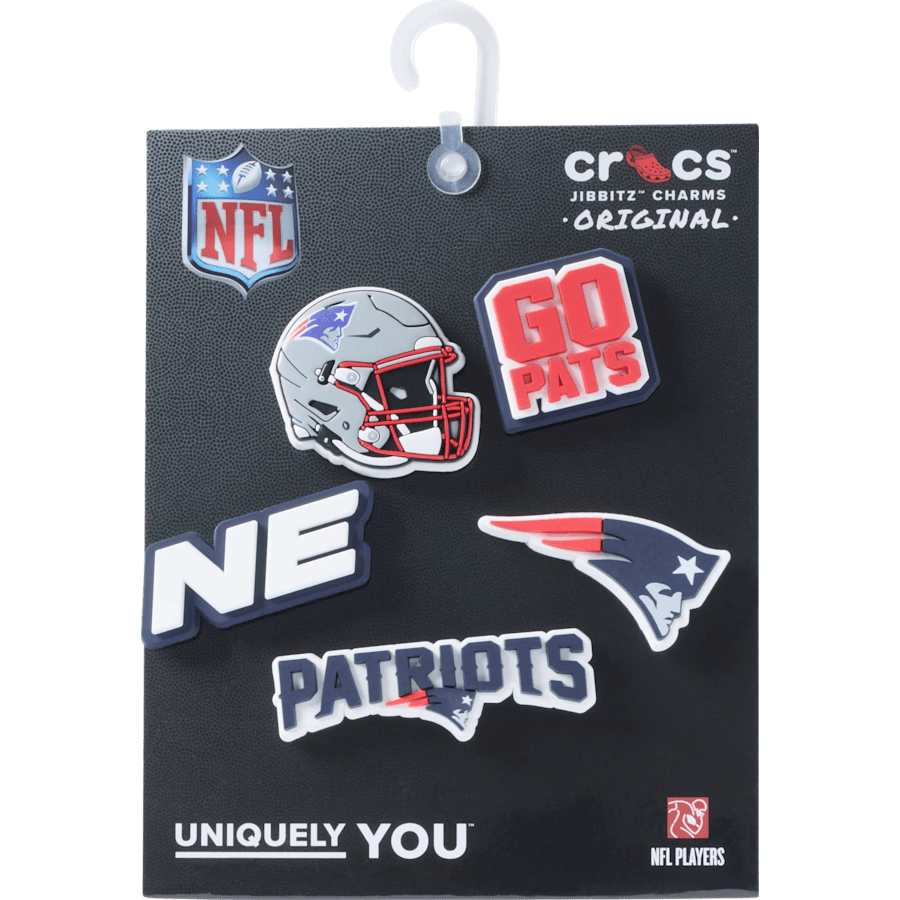 Crocs outlet | NFL New England Patriots 5 Pack Jibbitz Shoe Charm
